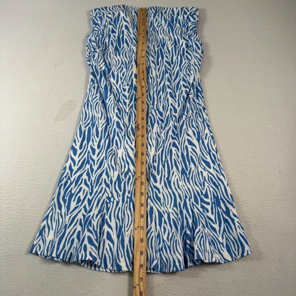 DVF Diane von Furstenberg‎ Target Skirt Top Set Women S Blue Zebra Knit Chic NEW